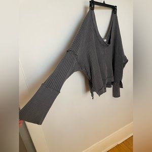 Free people gray sweater size medium